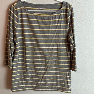 Three quarter striped top